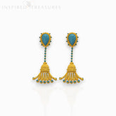 Turquoise Tassel - Earrings